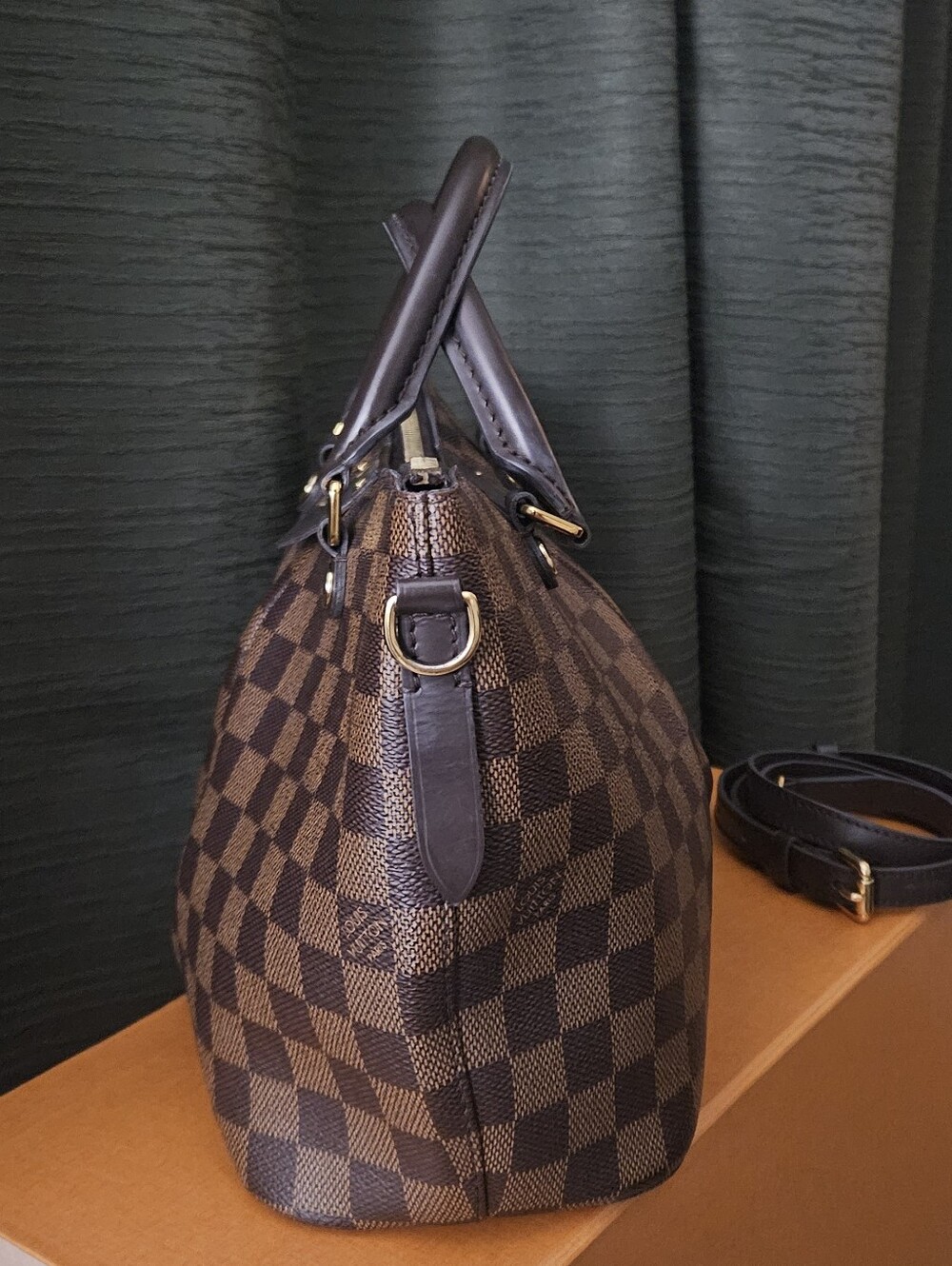 Louis Vuitton Damier Ebene Sienna PM Checkerboard Satchel in Dark Brown - Picture 4 of 10